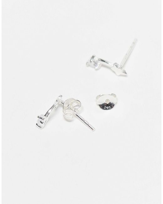 Kingsley Ryan Blue – ohrstecker aus sterling mit sternschnuppen-design und kristallsteinen