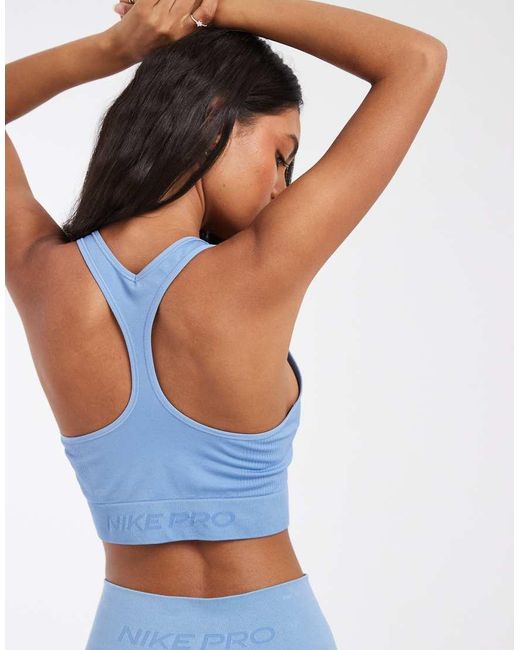 Nike Blue Pro Dri-Fit Seamless Tank Top