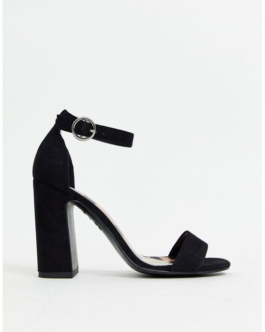 new look black block heels