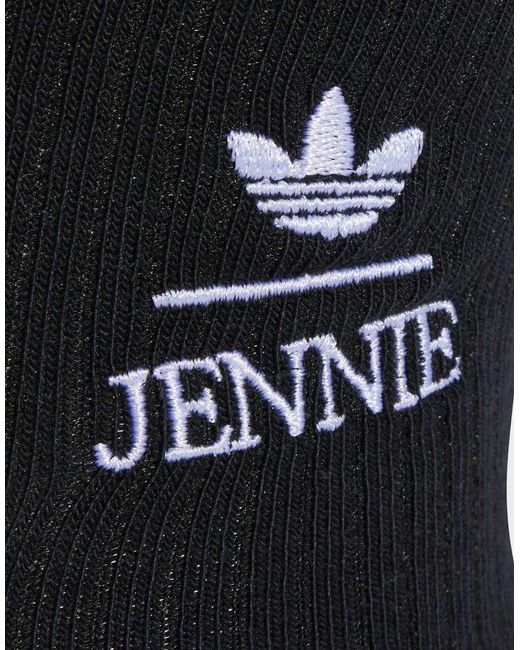 Adidas Originals Black Adiluna Season 2 X Jennie Cut-out Sock 1pp