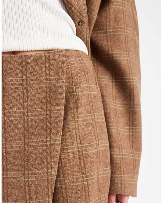 ASOS Natural Tailored Wrap Skort Co-ord