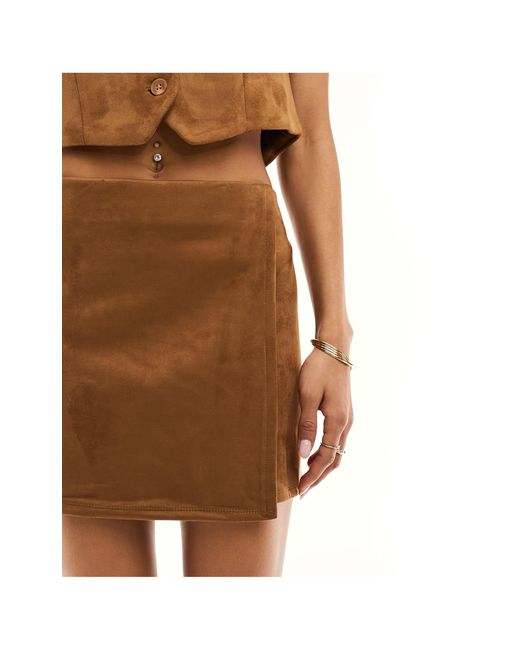 Mango Brown Suede Co-ord Skirt