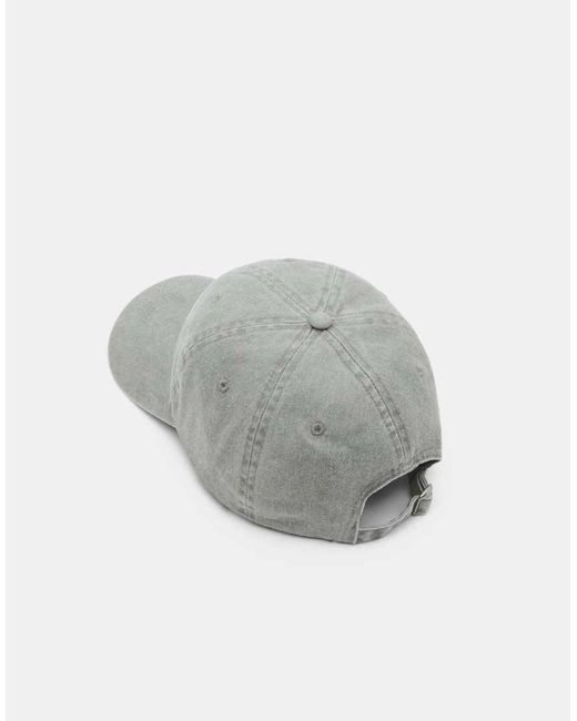 Pull&Bear Gray Brooklyn Embroidered Cap