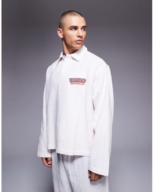 ASOS – kastiges oversize-schlupfhemd in Gray für Herren