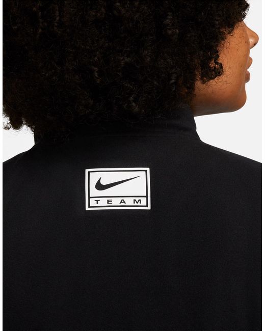 Nike Black – swoosh – lauf-jacke aus fleece