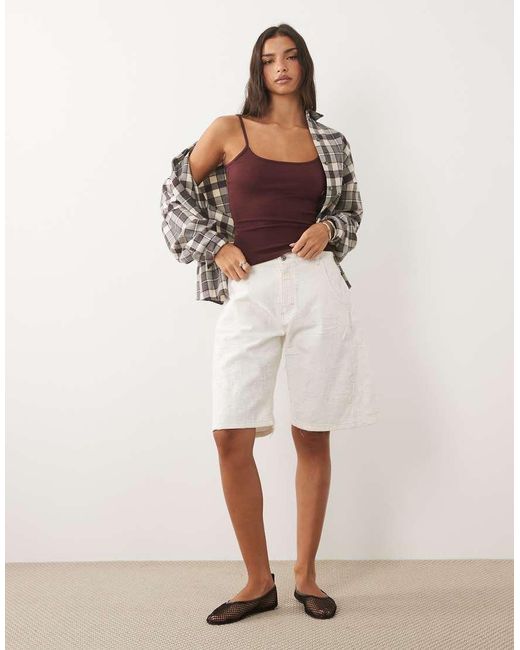 Gina Tricot Brown Strap Singlet Top
