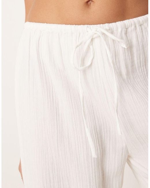 Luna Natural Oversized Pyjama Bottoms
