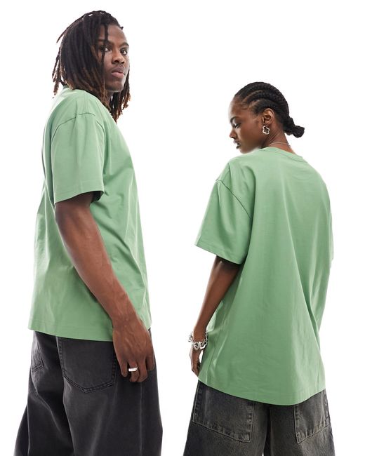 Camiseta extragrande unisex exclusiva en asos Weekday de color Green