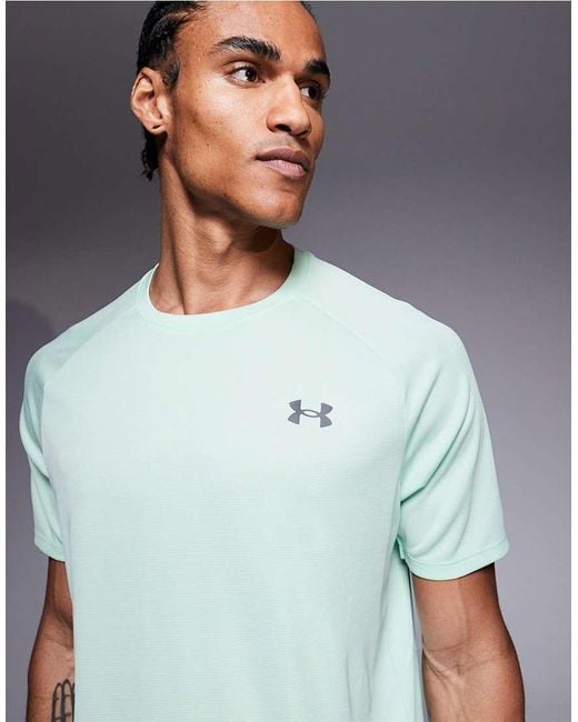 Under Armour Blue Tech Textured Short Sleeve T-shirt for men