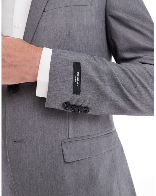 Jack & Jones Gray Super Slim Fit Suit Jacket for men