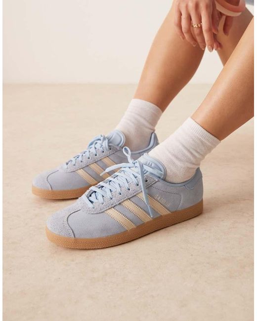 Zapatillas De Deporte Azules Y Crema Gazelle De Adidas Originals de color Gray