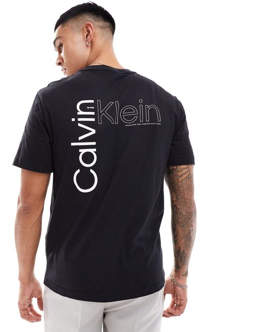 Calvin Klein Blue Angled Back Logo T-shirt for men