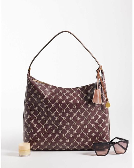 Mango Brown Monogram Shoulder Bag