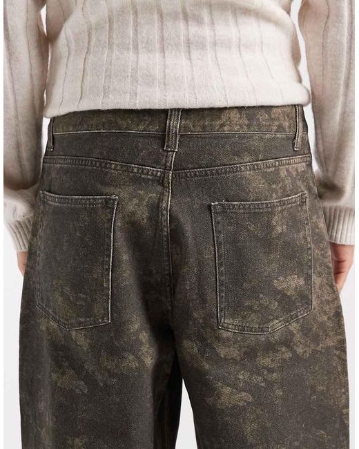 ASOS Gray Loose Straight Jeans for men
