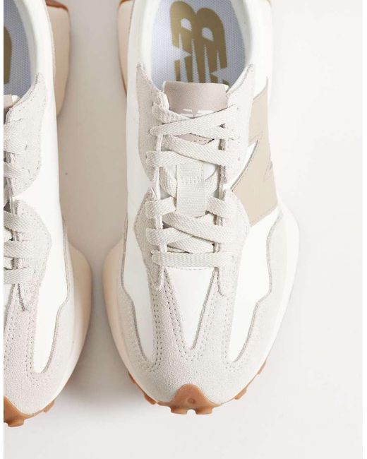 New Balance White 327 Sneakers