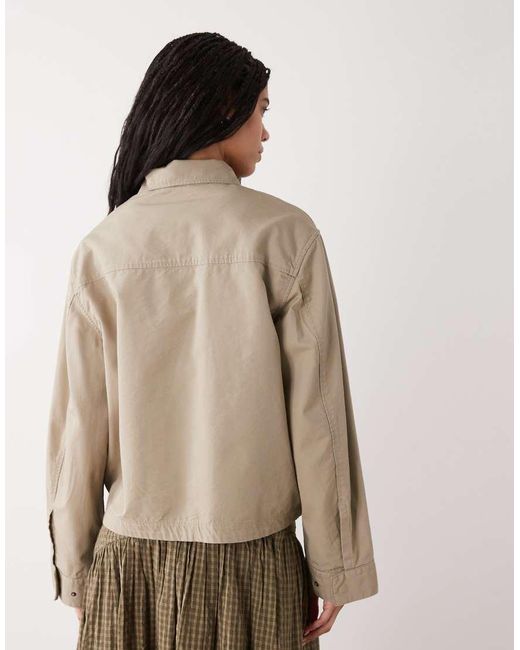 Weekday Natural Loose Funnel Neck Jacket