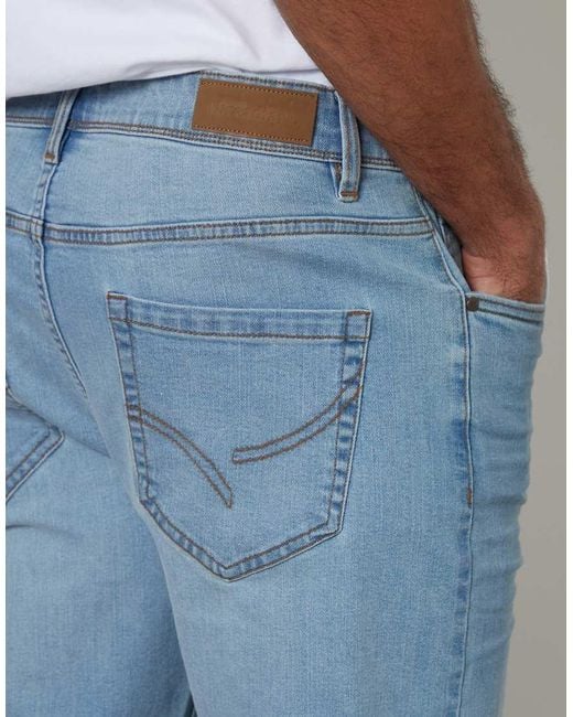 Threadbare Gray Straight Fit Jeans With Stretch for men