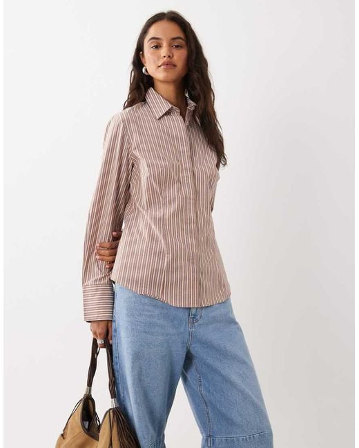 Mango Brown Classic Shirt