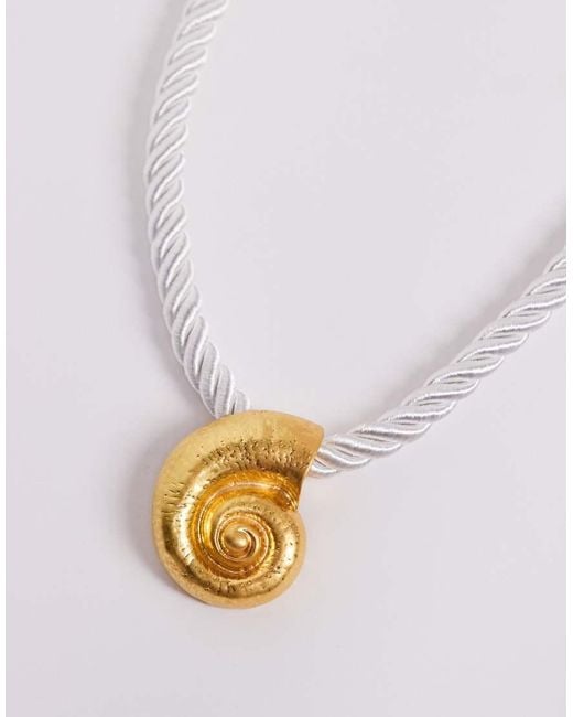 Kaiia Brown Exclusive Rope Chain Shell Necklace