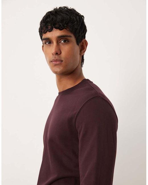 ARKET Purple Relaxed Terry Sweatshirt With Crew Neck for men