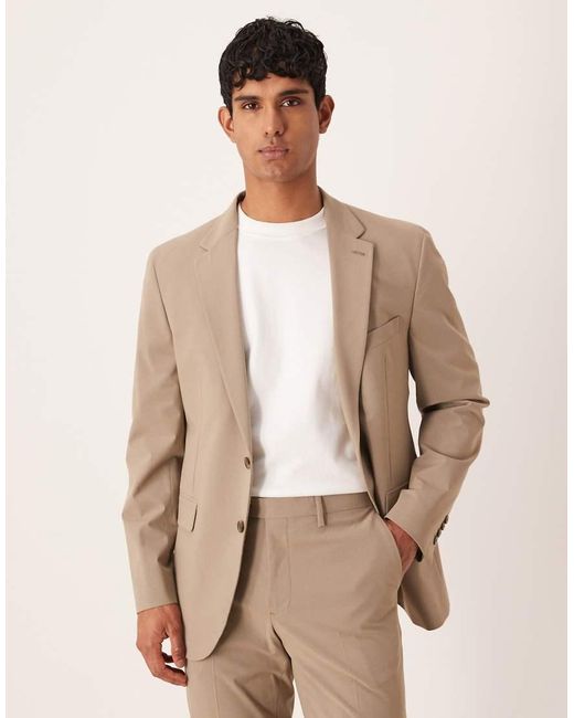 Mango Natural Slim Fit Blazer for men