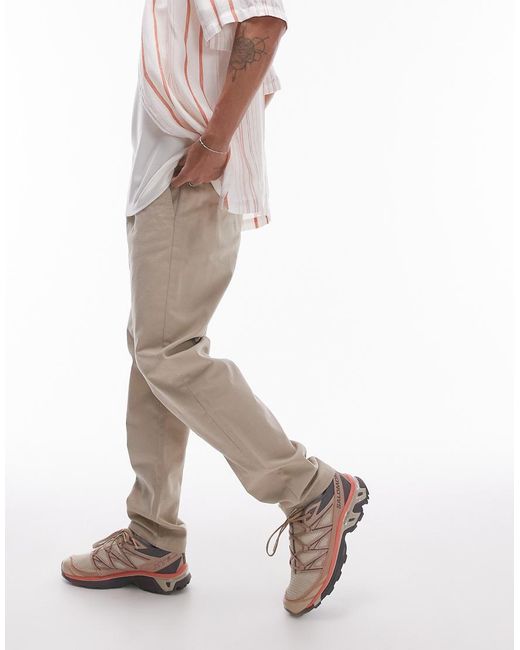 Topman Natural Tapered Chino Pants for men