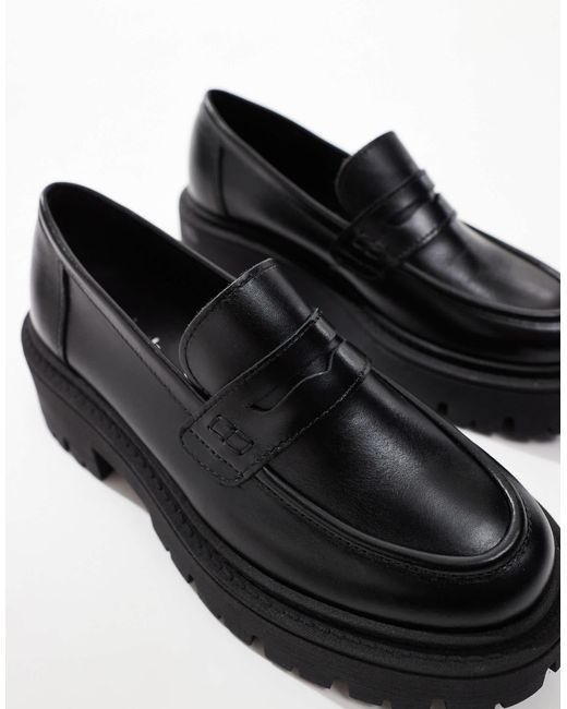 Schuh Black – lennox – loafer aus em leder mit dicker sohle