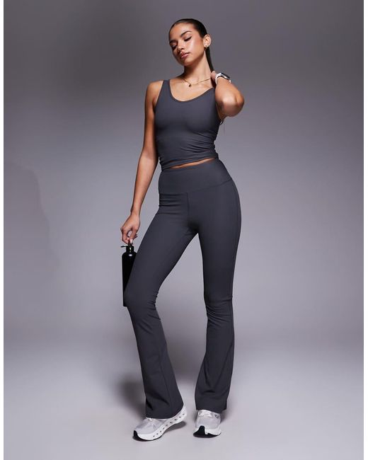 4505 Blue Rib Vest With Inner Bra