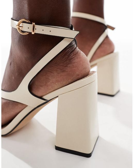 Raid Natural Aubrey Block Heeled Sandals