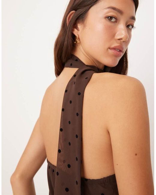 ASOS Natural Scarf Wrap Mini Dress
