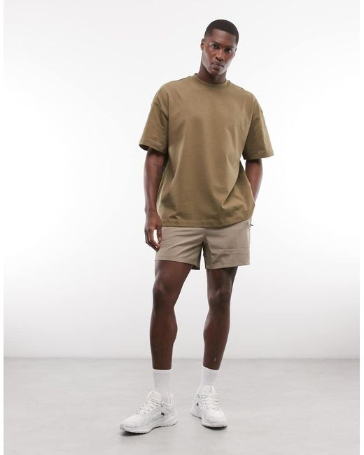 4505 Green Heavyweight Cotton Oversized T-shirt With Back Graphic And Quick Dry Finish for men