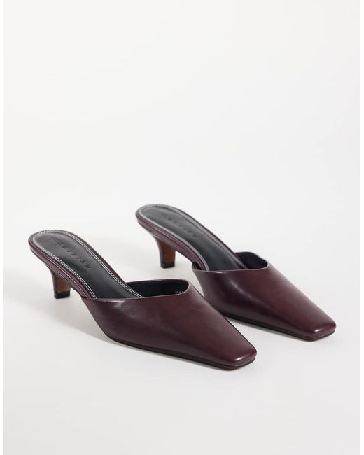 ASOS Purple Stormy Chisel Toe Heeled Mules