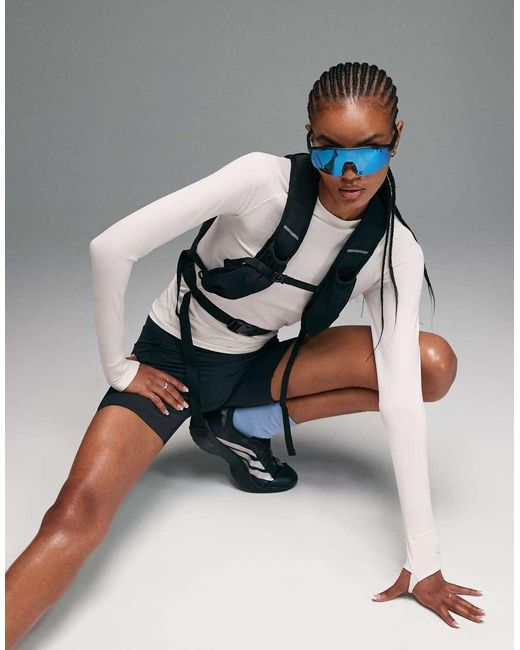 4505 Gray Premium Lightweight Ultrasoft Seamless Running Long Sleeve