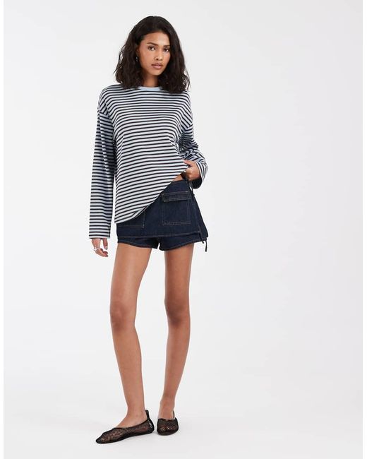 Pieces Blue Long Sleeve T-Shirt