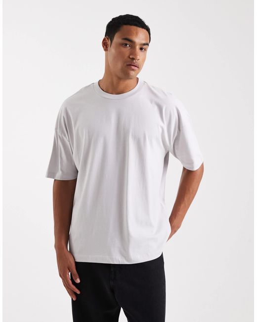 ASOS White Relaxed T-shirt With Dropped Shoulder And Street Graphic Puff Print for men
