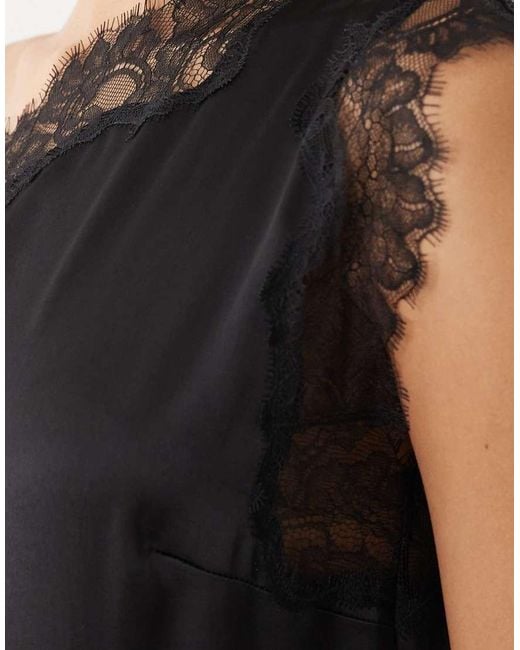 Mango White One Shoulder Jumpsuit With Lace Detail