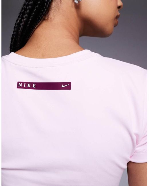 Nike Gray Gym Life Swoosh Cropped T-Shirt