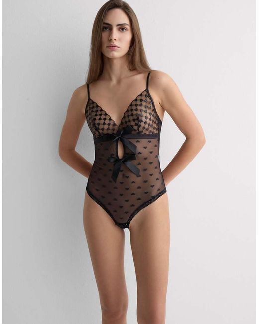 Intimissimi Brown The Love Club Lace Bodysuit