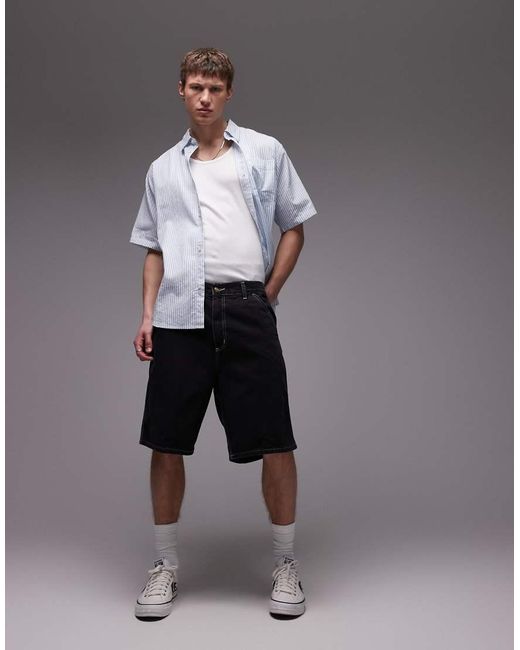 Jorts Semplici Slavato di Carhartt in Gray da Uomo