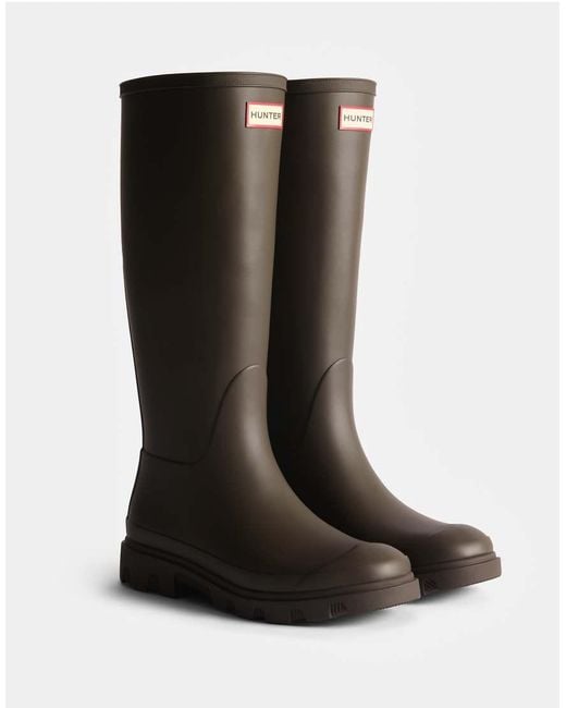 Hunter White Unisex Downpour Tall Wellington Boot for men