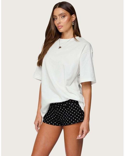 Edikted White Devan Oversized T Shirt