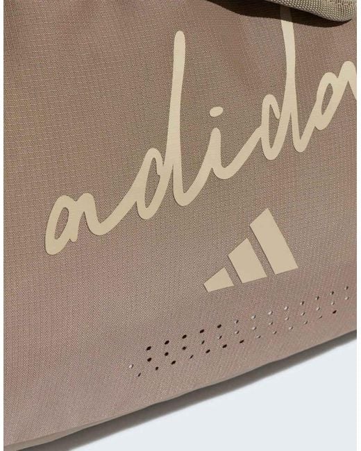 Adidas Originals Natural Adidas Defender Allover Graphic Duffle Bag S