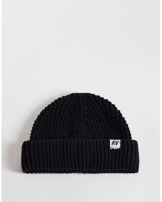 Reclaimed Vintage Black Unisex Fisherman Beanie
