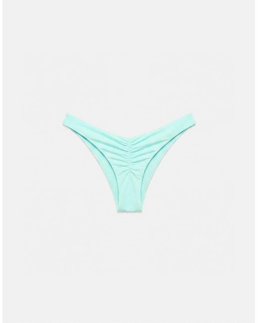 Pull&Bear Blue Brazilian Bikini Bottoms