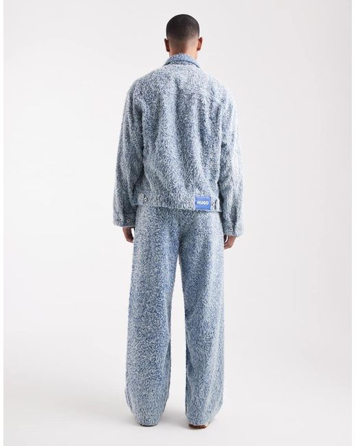 HUGO Blue Hugo Co-ord Mason Hairy Loose baggy Fit Jeans for men