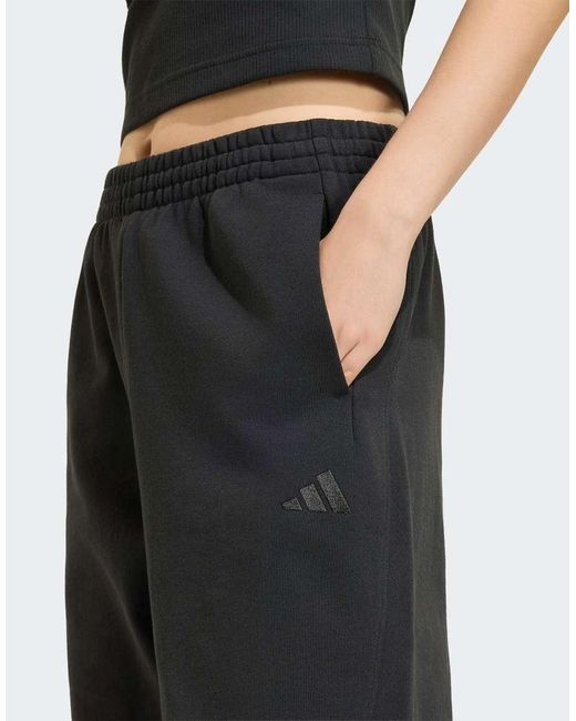 Adidas Originals Black Adidas Kit Small Logo Loose Cuffed Pants
