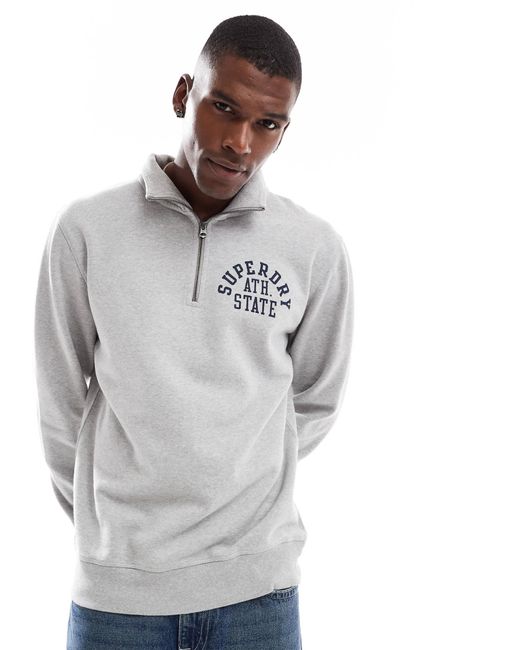 Superdry – athletic essentials – sweatshirt in Gray für Herren