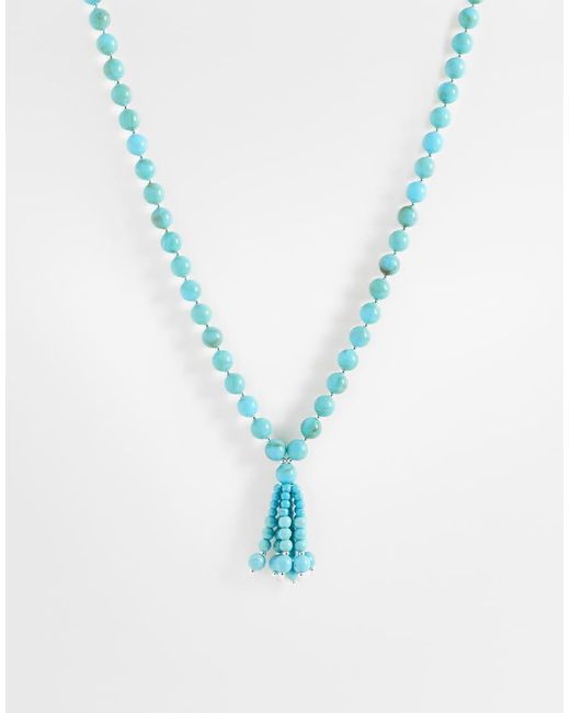 Collana Con Perline di Mango in Blue