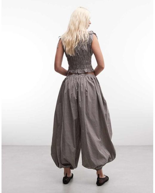 Daisy Street Brown Balloon Fit Trousers