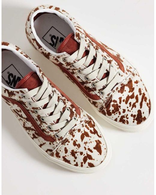 Vans Brown Old Skool Pony Hair Trainers
